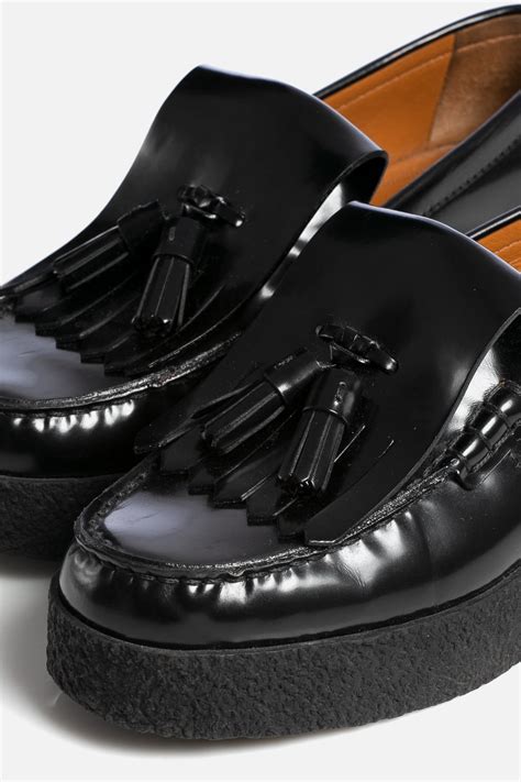 Celine Leather Tassel Accents Loafers 